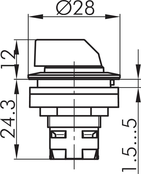 Actual product image Schlegel RRJWA Mallet selector button latching, silver-coloured Type RRJWA Mallet