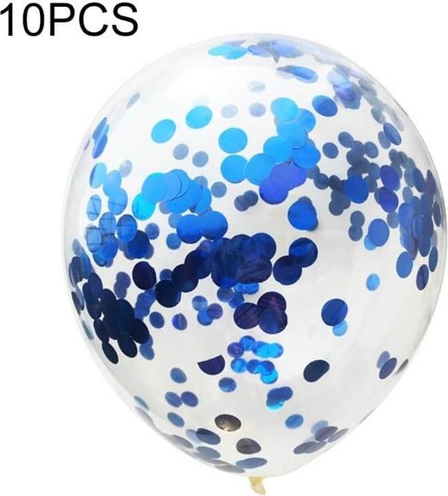 Image du produit Cover-Discount Set de 10 ballons de fête confettis bleu