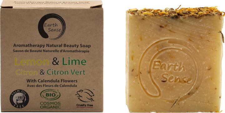 Actual product image Natura Punto Palm oil free solid organic soap, min 72% cold pressed oils, Lemon and Lime. (Hard soap)