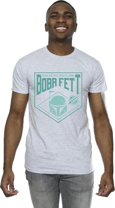 Actual product image Star Wars Mens The Book Of Boba Fett Galactic Helm Chest T-Shirt (4XL)