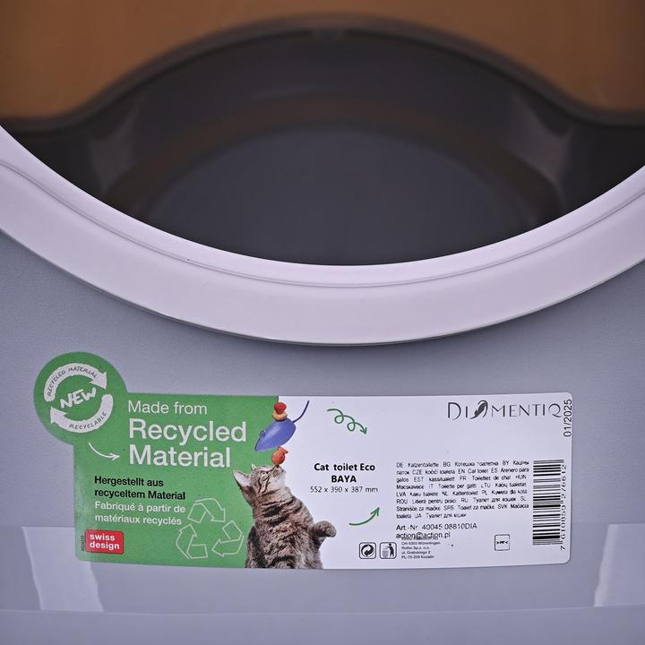Actual product image Diamentiq BAILA biel/jasnoszary - kuweta dla kota (Cat litter tray open)