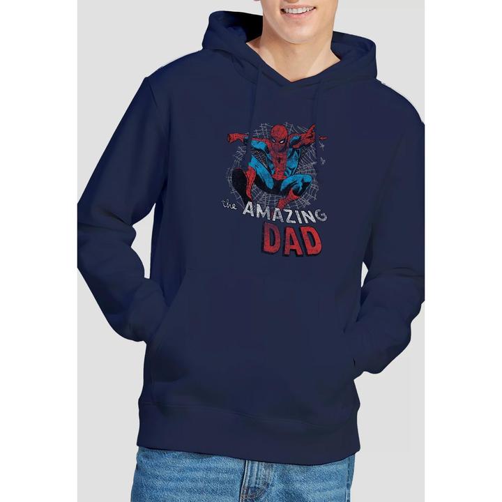Actual product image Spiderman Mens Spider Dad Fathers Day Hoodie (L)
