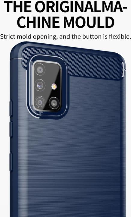 Produktbild Cadorabo TPU Ultra Slim carbon edelstahl Kombi Cover (Samsung Galaxy A51 5G)