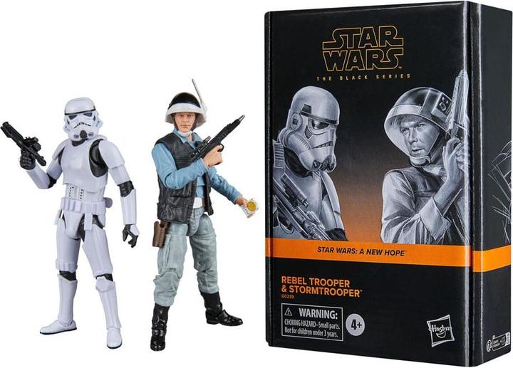 Produktbild Hasbro Star Wars Episode IV Black Series Actionfiguren 2er-Pack Rebel Trooper & Stormtrooper 15 cm