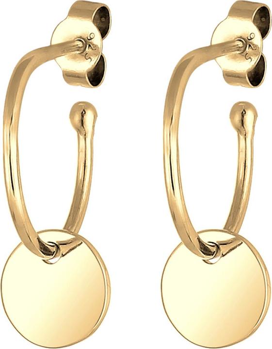 Elli Creolen mit Stecker und Plättchen Design (Sterling Silber)