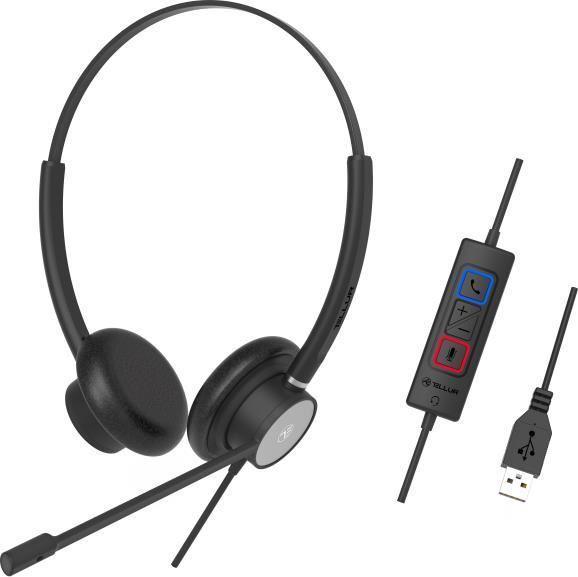 Actual product image Tellur Voice 320 wired headset binaural black (ANC, Cable)