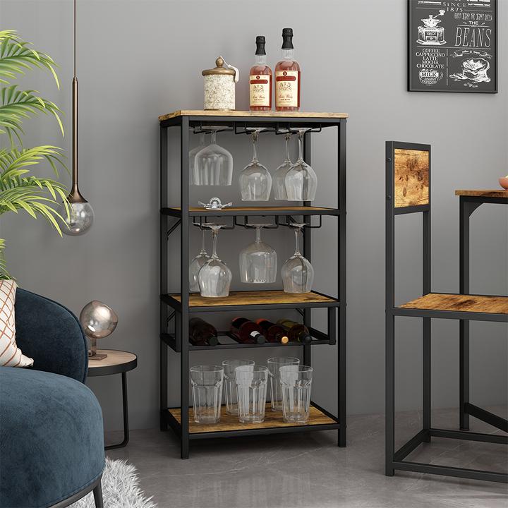 Image du produit Vichy Weinregal Vela, Eiche rustikal, mit Glashalter