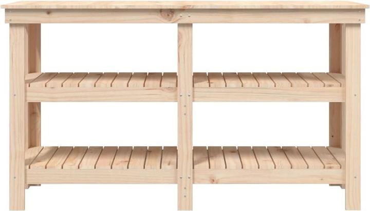 Immagine prodotto VidaXL Werkbank Arbeitstisch Werkstatttisch Werktisch Tisch Massivholz Kiefer (142.50 cm, 50 cm)