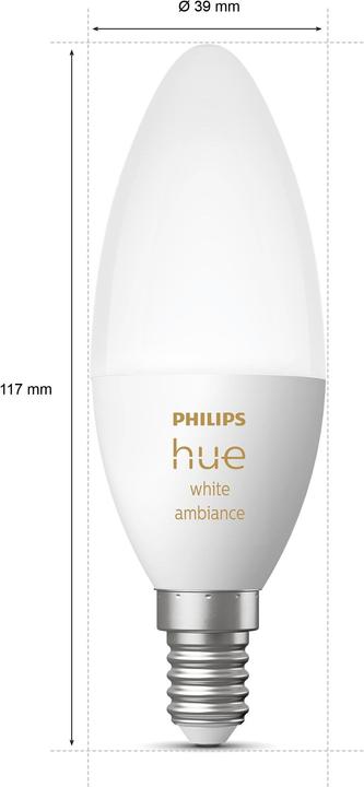 Produktbild Philips Hue White Ambiance BT (E14, 5.20 W, 470 lm, 1 x, G)