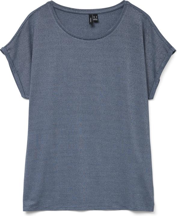 Vero Moda Vmlava Glitter Ss Top Stripe Ga