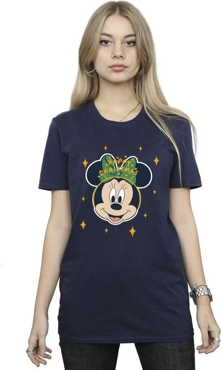 Immagine prodotto Disney Minnie Mouse Happy Christmas Maglietta Ampia Donna (S)