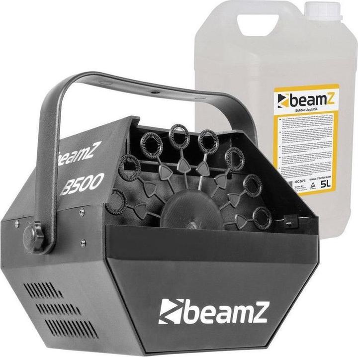 BeamZ Bubble blowing machine - B500 Calling wind machine with 5 liters of bubble fluid -