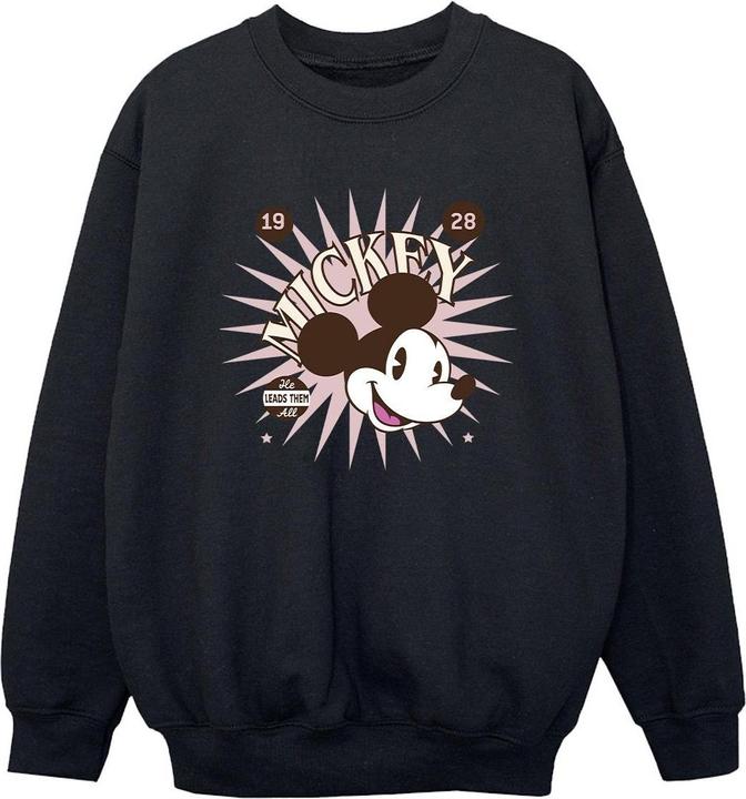 Actual product image Disney Boys Mickey Mouse Vintage Leads Them All Sweatshirt (152, 158)