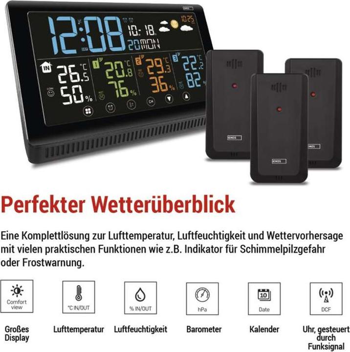 Actual product image Emos Drahtlose Wetterstation E8614