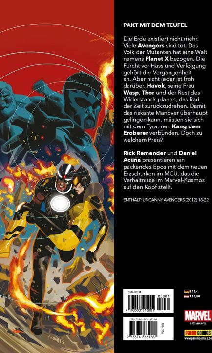 Actual product image Panini Uncanny Avengers: Die Kang-Allianz (German, Daniel Acuna, Rick Remender, Michael Strittmatter, 2023)