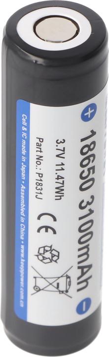 Image du produit Keeppower Accu 18650, protégé (1 pcs, 18650, 3100 mAh)