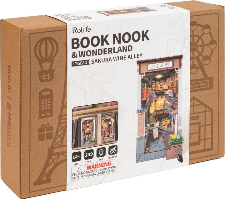 Image du produit Robotime Bausatz Sakura's Weinstrasse, Modell Art: Book Nook
