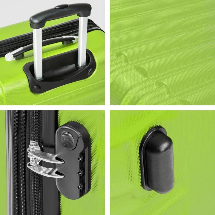 Produktbild tectake Hartschalenkofferset (106 l, Handgepäck (bis 50l), M (50 - 90l), L (90 - 115l))
