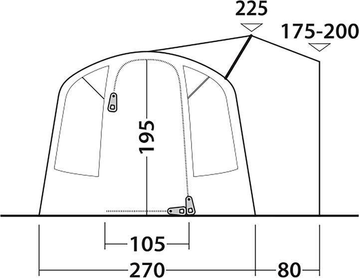 Actual product image Outwell Vorzelt Talladega Air, Fahrzeugtyp: Bus, Aufbauart (Awning, 22.50 kg)