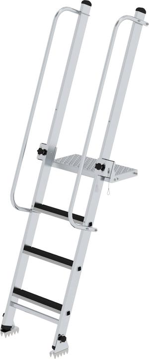 Produktbild Munk Stufen-Baugrubenleiter 4 Stufen inkl. Handläufe (Anlegeleiter, 225 cm)