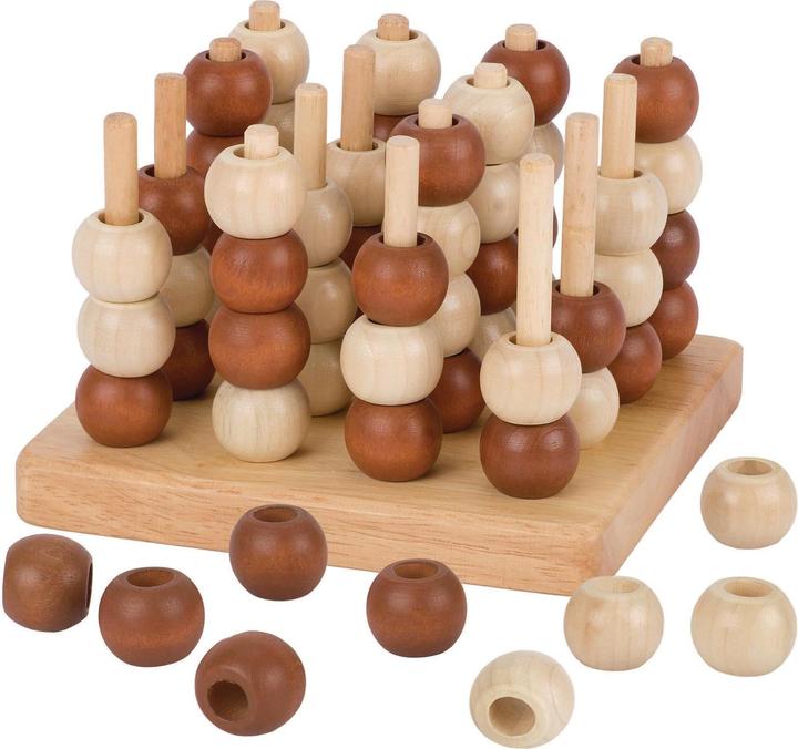 Produktbild Goki Hölzerne Tic Tac Toe 3D (Deutsch, Französisch, Italienisch, Englisch)