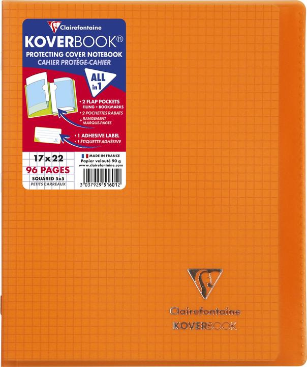 Produktbild Clairefontaine KOVER BOOK Heft 17x22 5/5 (B3, Kariert, Harter Einband)
