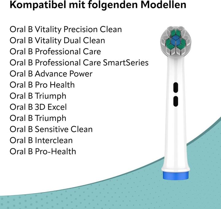 Image du produit Ora-Care Brosses de rechange Precision Clean compatibles avec Oral-B Lot de 8 (8 x)