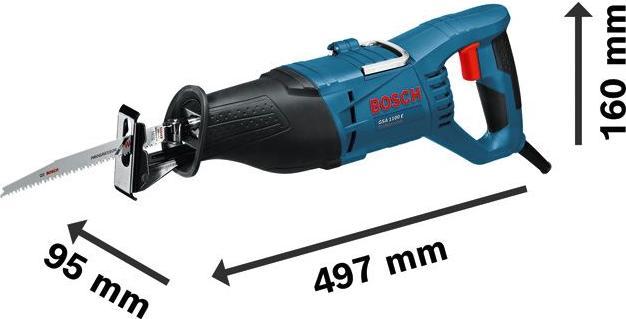 Produktbild Bosch Professional Säbelsäge GSA 1100 E, Sägeblatt Metall S 123 XF, Sägeblatt Holz S 2345 X