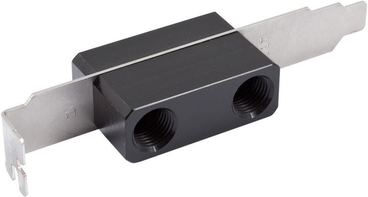 Actual product image Aqua Computer Housing feed-through via slot bracket with two connections G
