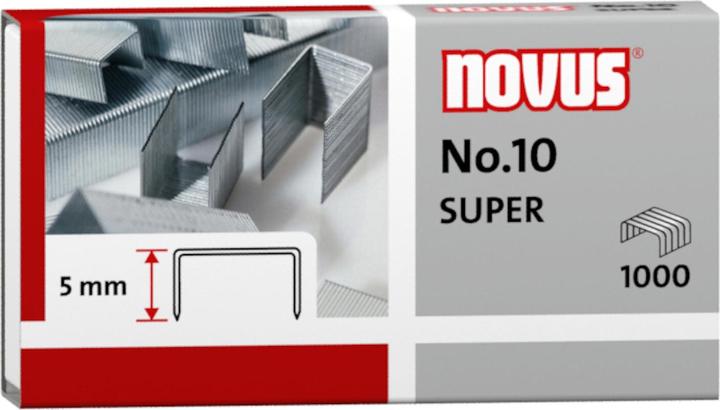 Actual product image Novus Staple Product use: Staplers, stapling pliers Type designation of staples: No. 10 (20 Sheets)