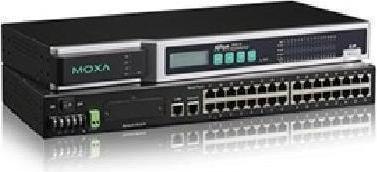 Produktbild Moxa NPORT 6650-16 - Sicherer Terminalserver mit 16 Ports RS-232422485 zu Ethernet, Eingang 100 bis 240 V