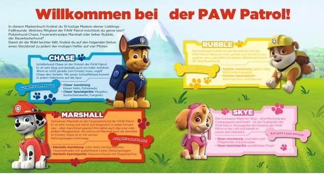 Immagine prodotto Panini PAW Patrol: Mein Maskenbuch (Tedesco, Nicole Hoffart., Eva-Regine Rauch, 2018)