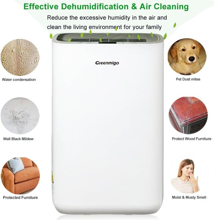 Actual product image Greenmigo Alpha-Q10 Luftentfeuchter (35 m², 10 l/24h)