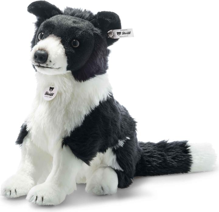 Actual product image Steiff Jaycee Border Collie, schwarz/weiss (28 cm)