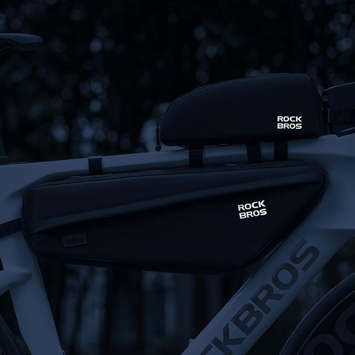 Image du produit Rockbros Bike Bag for Frame Under Top Tube 2.9l - Black (2.90 l, Sacoche de cadre)