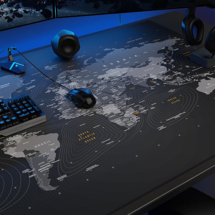 Produktbild Titanwolf Gaming Mauspad, XXXL Speed Mausmatte, Mousepad 1200 x 800 mm, Geschwindigkeit & Präzision, Weltkarte (XXL)