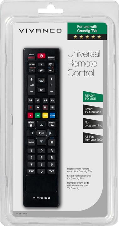 Actual product image Vivanco RR 280 for Grundig (Device-specific remote control, Infrared)