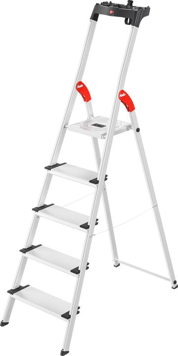 Actual product image Hailo L80 ComfortLine, aluminium safety stepladder, 5 steps (Stepladder, 150 cm)