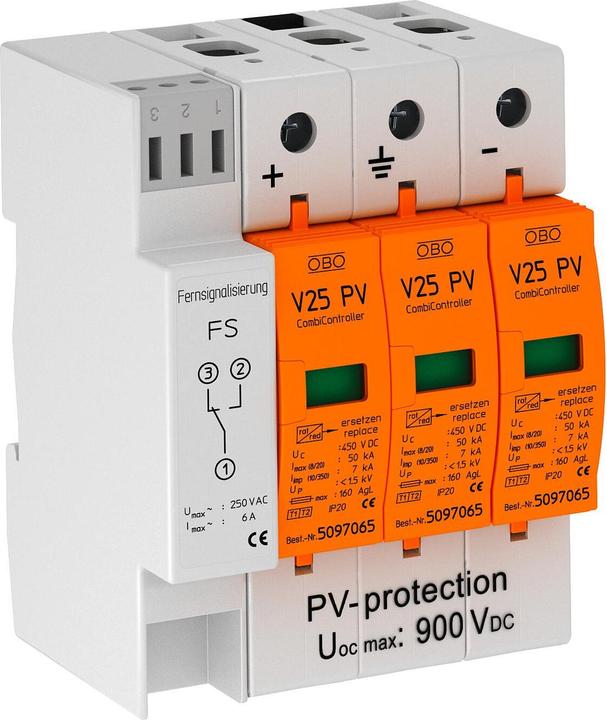 Actual product image OBO Bettermann CombiController V25 three-pole for PV- 5097448