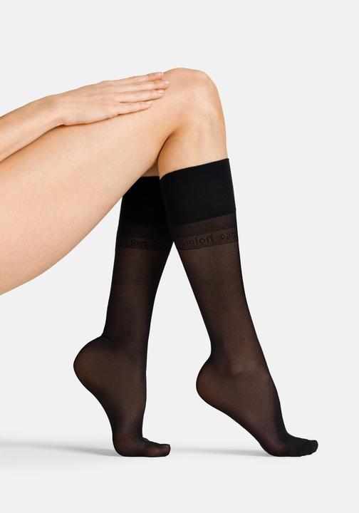 Camano Basic everyday transparent Kneehighs 20 DEN 2p (20 DEN, One Size)