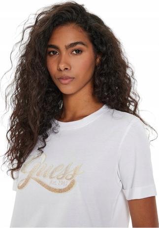 Produktbild Guess Damen-T-Shirt mit glitzerndem Logo (S)
