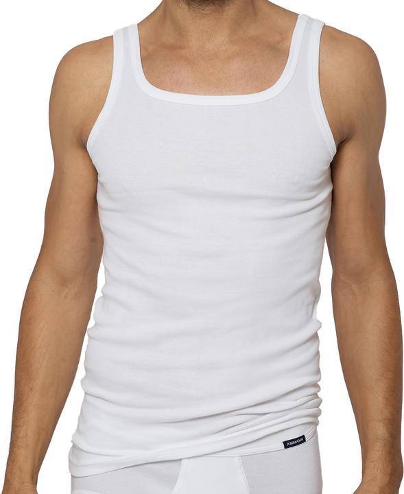 Actual product image Ammann 4 Pack Organic Cotton Fine Rib Undershirt / Tank Top (XXL)