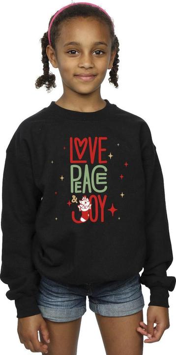 Actual product image Disney Girls The Aristocats Marie Love Peace Joy Sweatshirt (116)