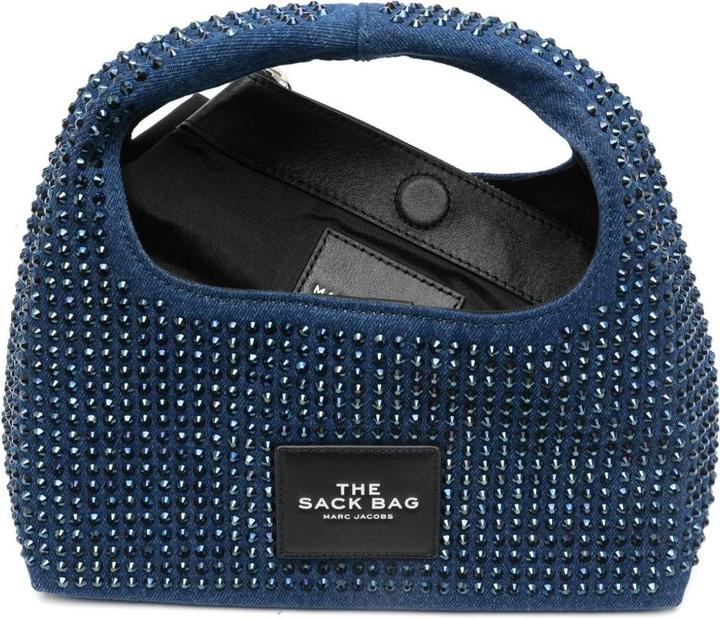 Actual product image Marc Jacobs the mini sack denim handbag with crystals
