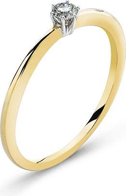 Immagine prodotto Natsumi Schmuck Anello con diamante in oro giallo 18K/750 0,15 ct H si (52, Oro 750/18 K)