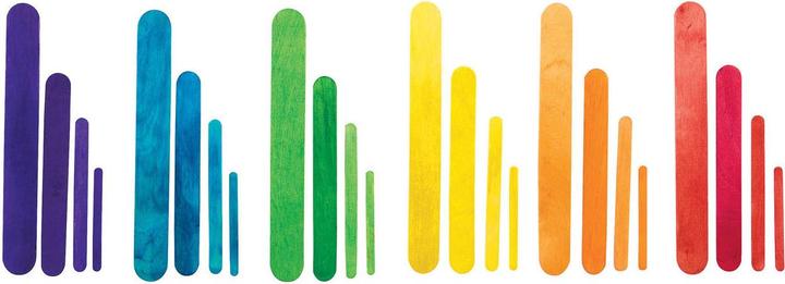 Actual product image Colorations Coloured wooden craft sticks for the classroom