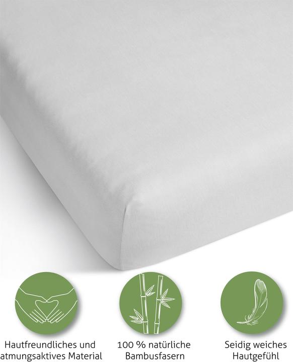 Actual product image Aspero Bamboo fitted sheet Macau (180 x 200 x 30 cm)