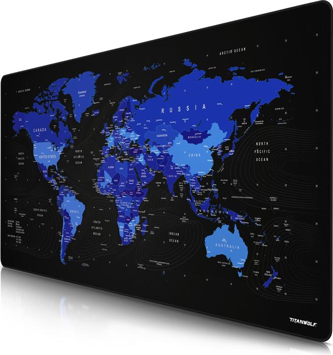 Produktbild Titanwolf Gaming Mauspad, XXXL Speed Mausmatte 1200 x 600 mm, Geschwindigkeit & Präzision, Englisch blau