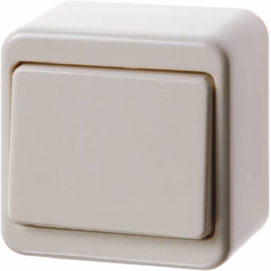 Actual product image Berker Rocker switch surface-mounted white, glossy 300740