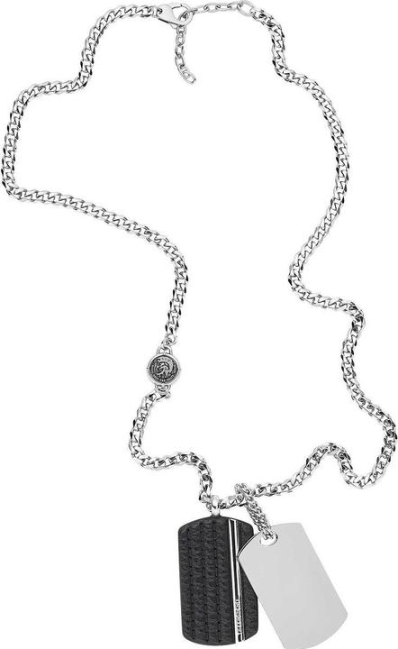 Actual product image Diesel Double Dogtags (Stainless steel, Leather, 65 cm)